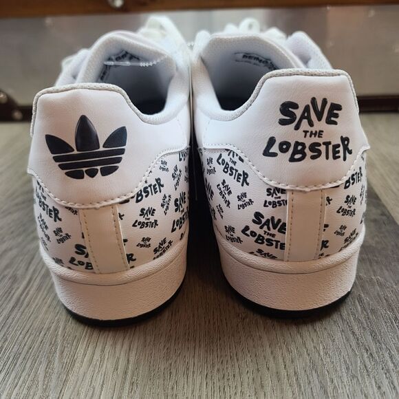 NWOB Adidas Superstar x Philip Colbert Save the Lobster Sneakers size 10.5 - Picture 7 of 13